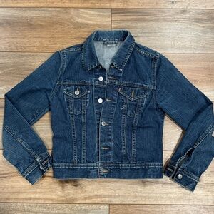 Girls Casual Wear Vintage 2000s Mid Denim Jean Jacket | Size Small